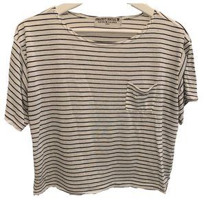 Project Social T White and Black Striped Boxy T